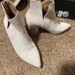 Cream booties